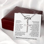 My Son | I'm So Grateful - Stainless Steel Cross Necklace