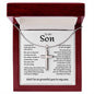 My Son | I'm So Grateful - Stainless Steel Cross Necklace